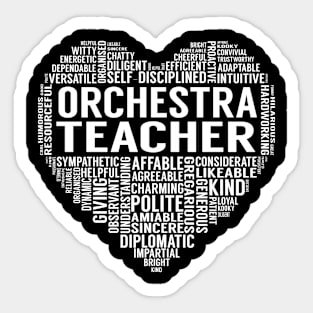 Orchestra Teacher Heart Sticker